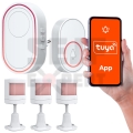 Bezprzewodowy alarm Wi-Fi Tuya 3 czujniki PIR+ przycisk napadowy